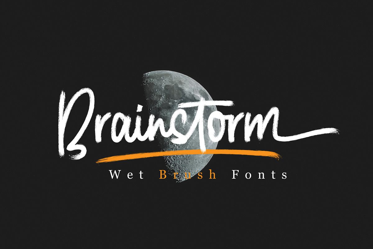 Brainstorm Brush Fonts example image 1