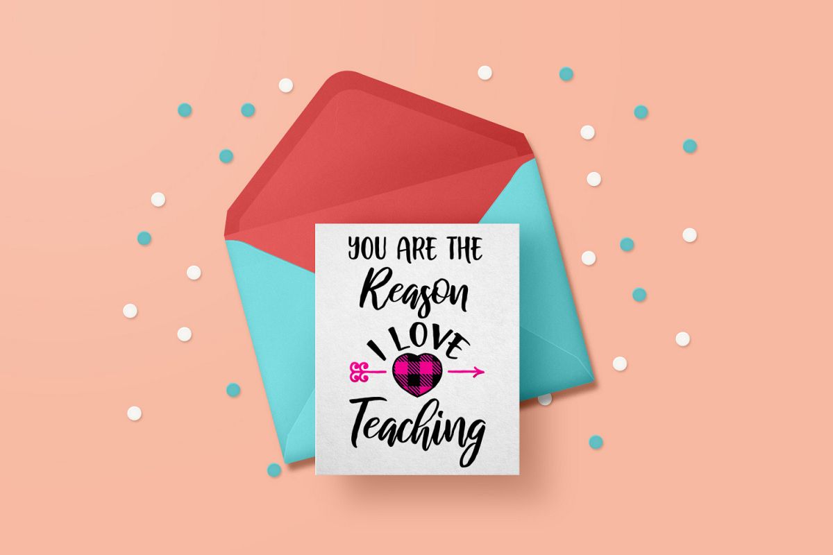 Teacher Valentines day svg example image 1