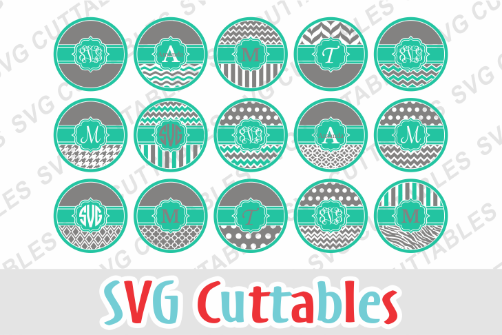 Monogram Frames set of 15 cut files example image 1