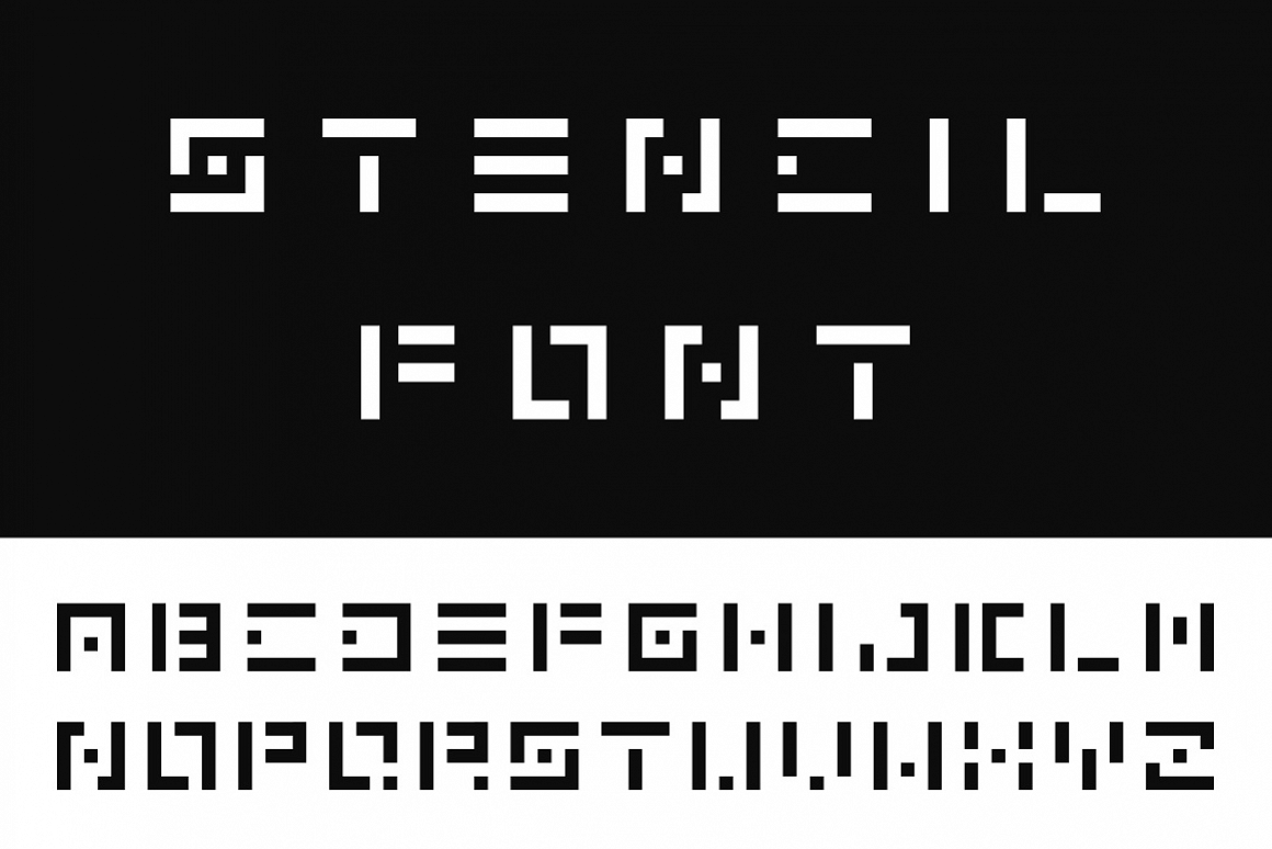 Digital font. English alphabet example image 1