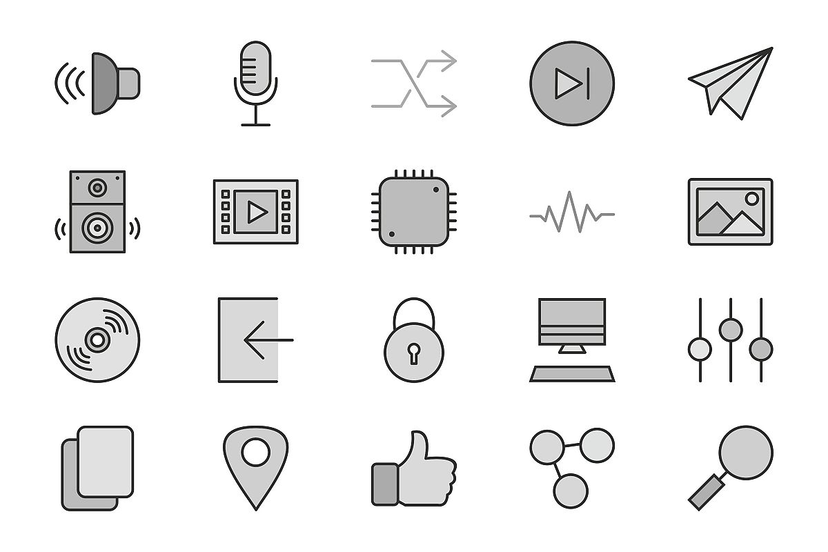 Set Of Multimedia Icons example image 1
