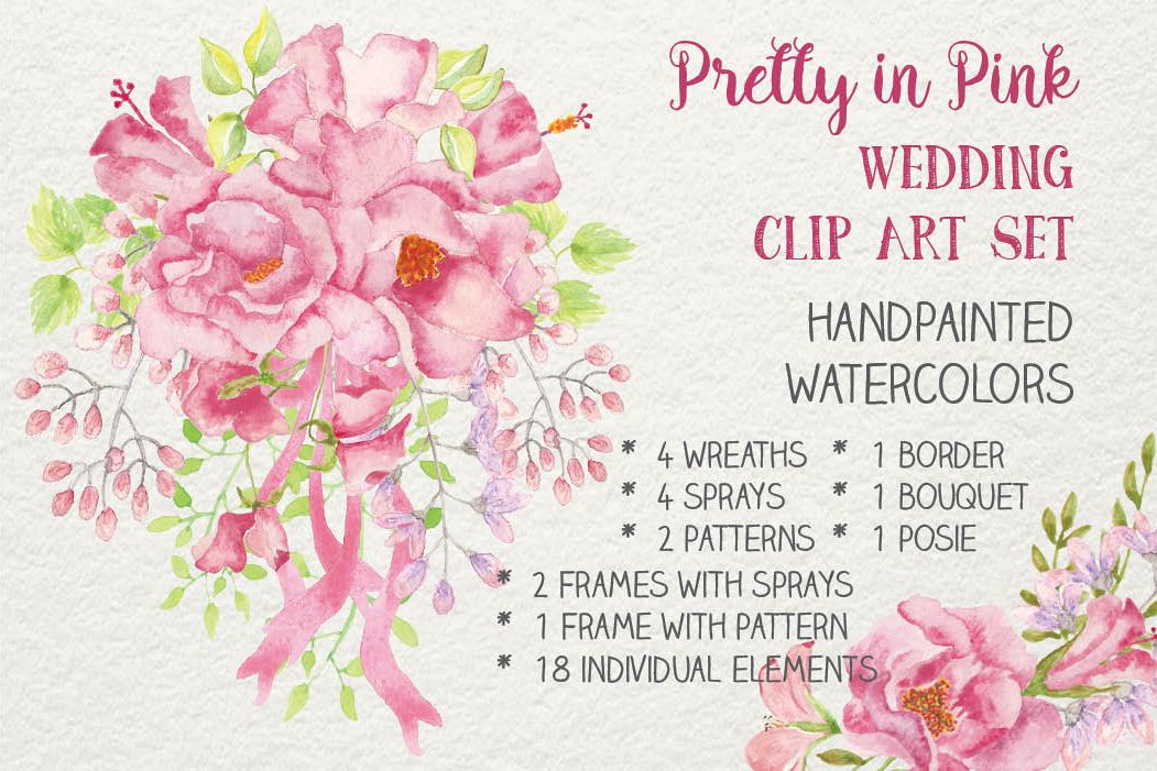 Wedding clip art bundle: