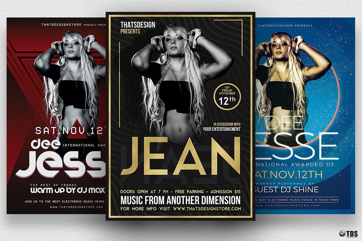 DJ Session Flyer Bundle V2 example image 1
