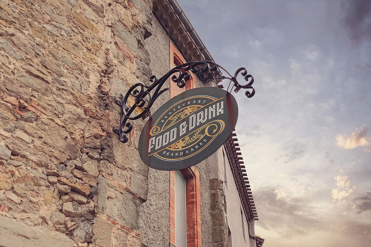 Wrought Iron Signboard Mockup example image 1