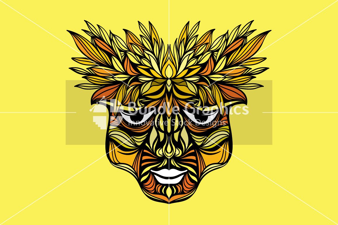 Tribal Face - Artistic Design Composition example image 1