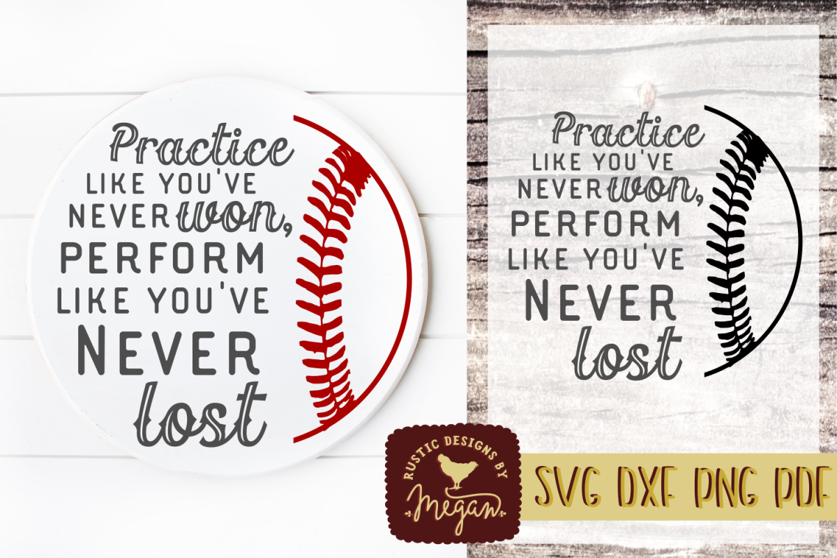 Play Like You've Never Lost Inspirational Baseball SVG DXF example image 1
