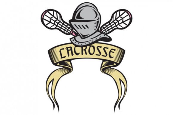 Knight Armor Lacrosse Stick Woodcut example image 1