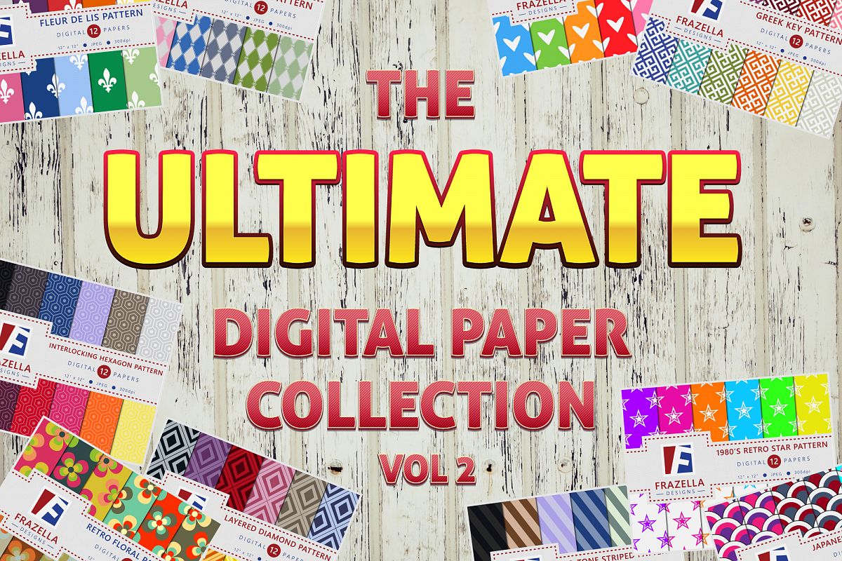 The ULTIMATE Digital Paper Bundle Vol 2 example image 1