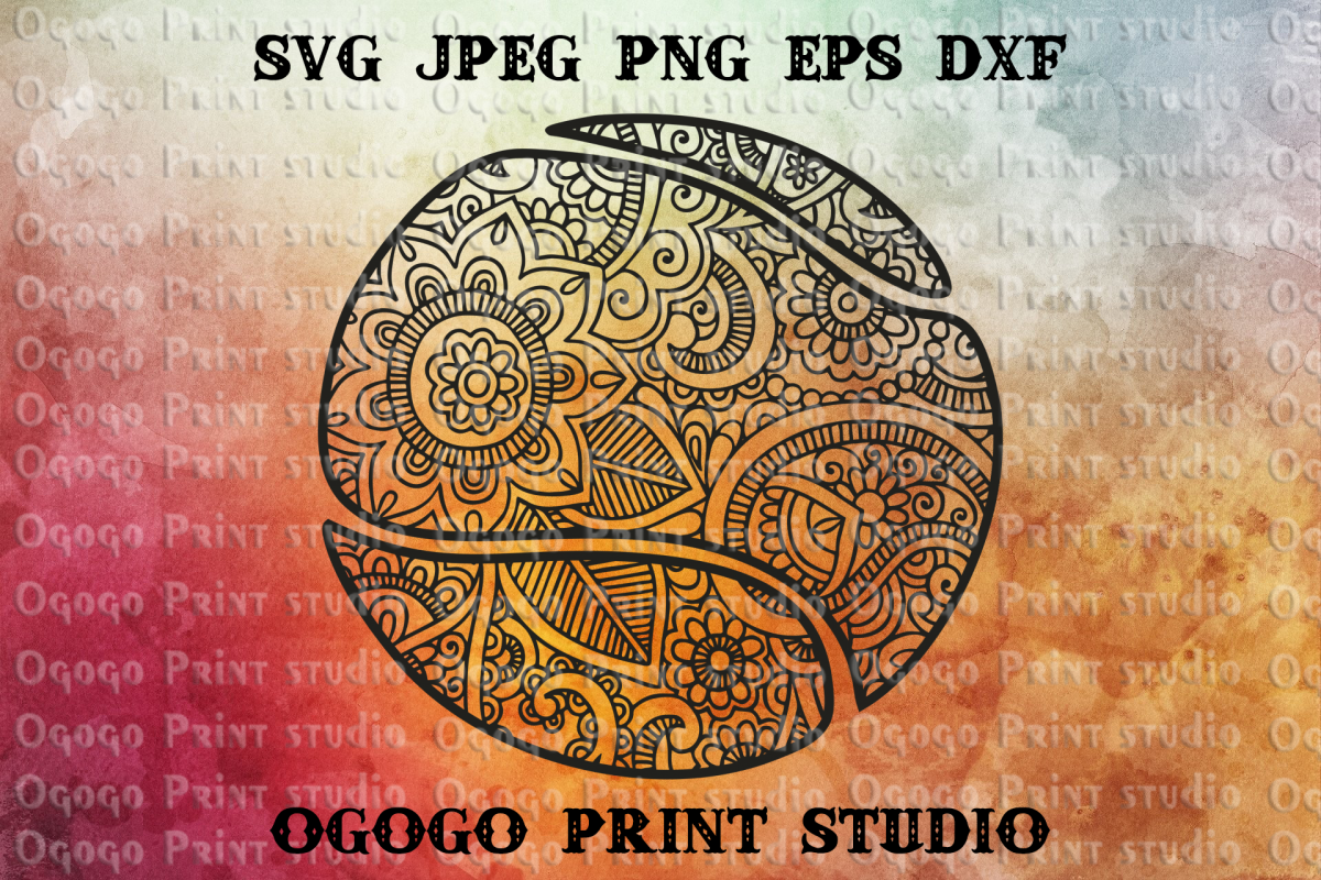 Tennis Svg, Mandala svg, Zentangle SVG, Sport svg example image 1