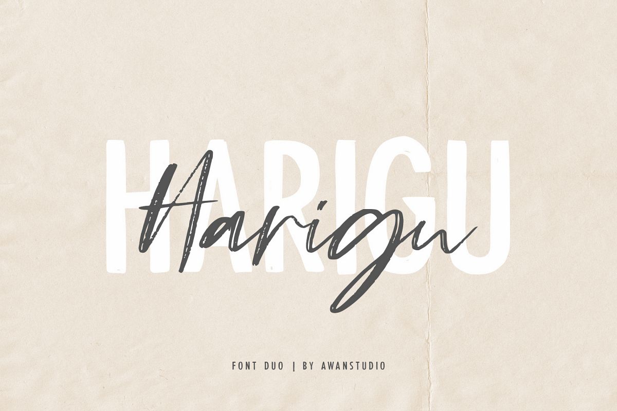 Harigu Font Duo example image 1