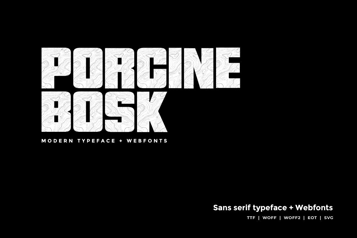 Porcine Bosk - Modern typeface with WebFont example image 1