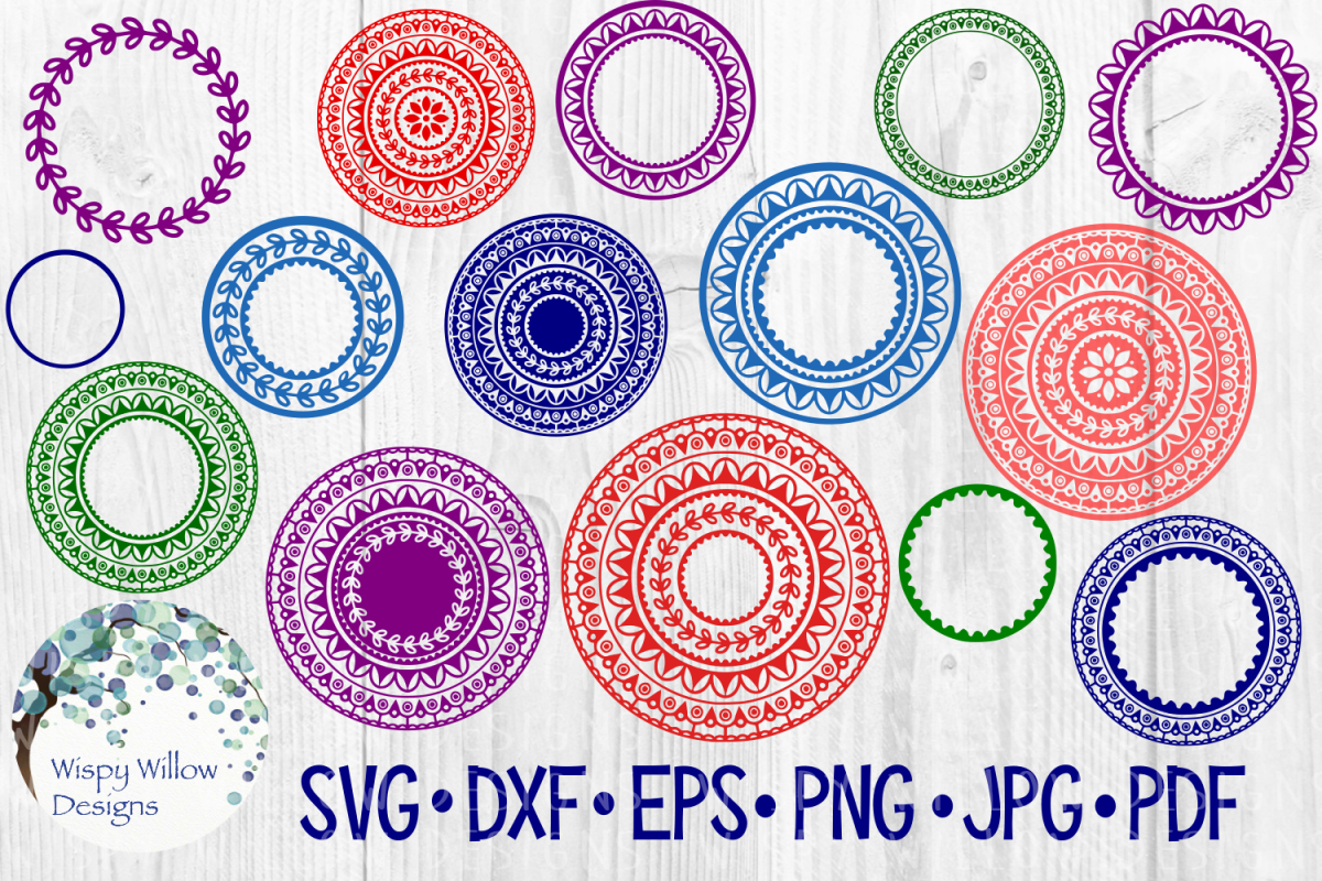 15 Mandala Bundle, Name, Monogram, Border, SVG Cut File ...