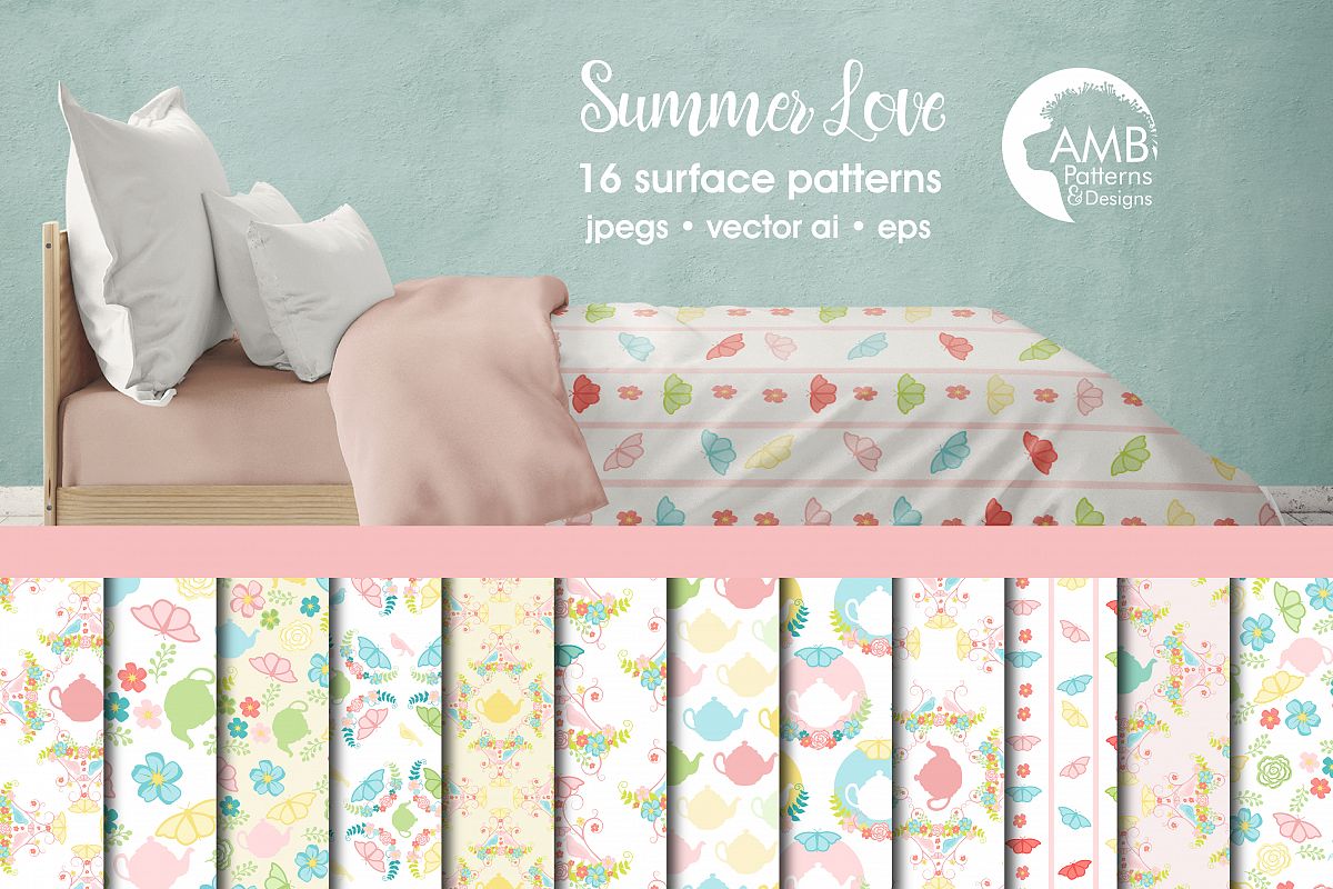 Summer Love patterns, paper AMB-1233 example image 1