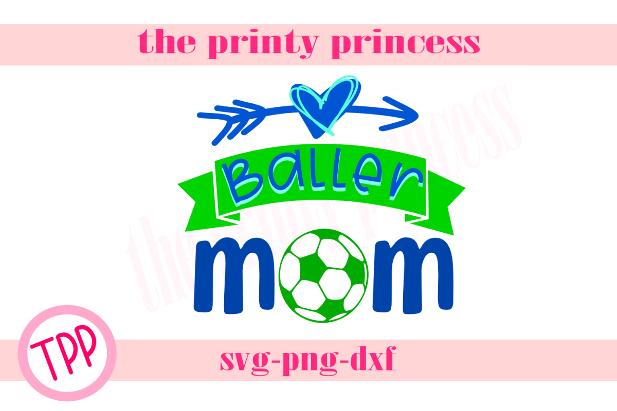 Soccer Baller Mom svg, Soccer svg Soccer design example image 1