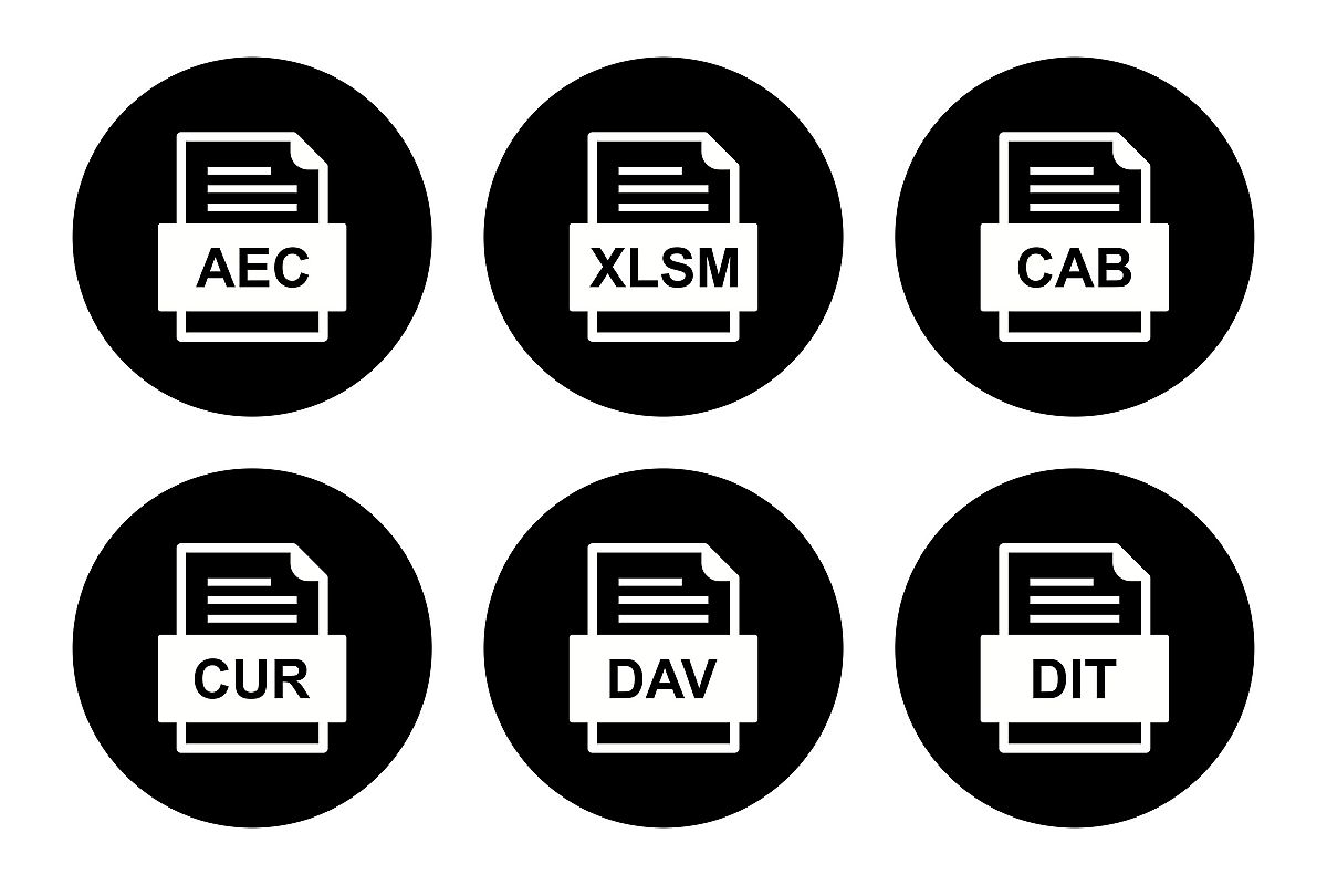 Set Of File Formats Icons example image 1