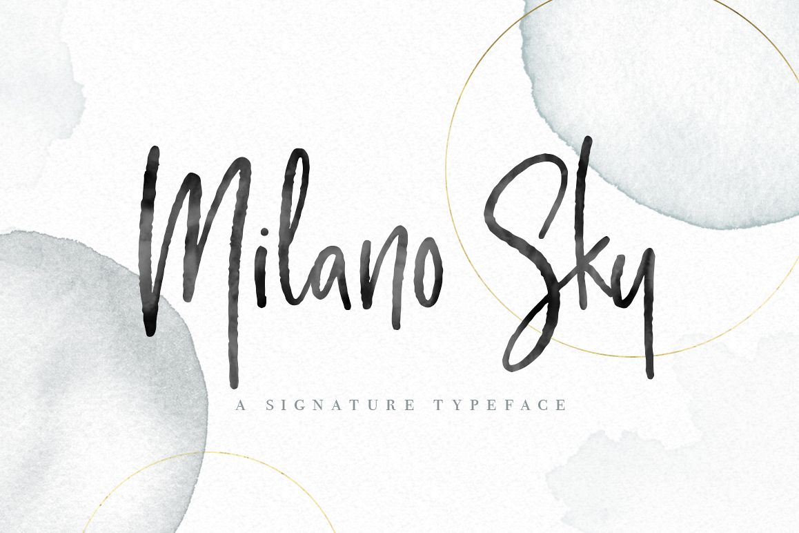 Milano Sky Signature Script Font example image 1