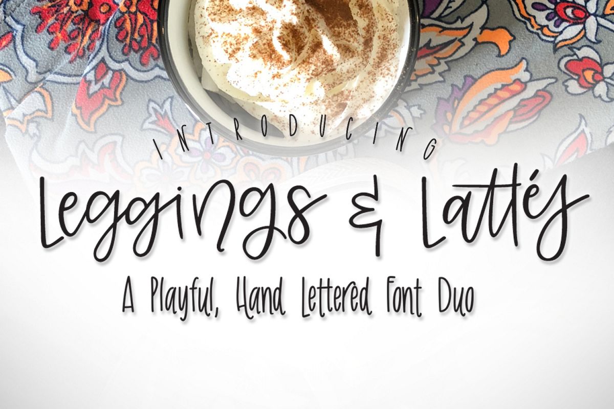 Leggings & Lattes Font Duo example image 1