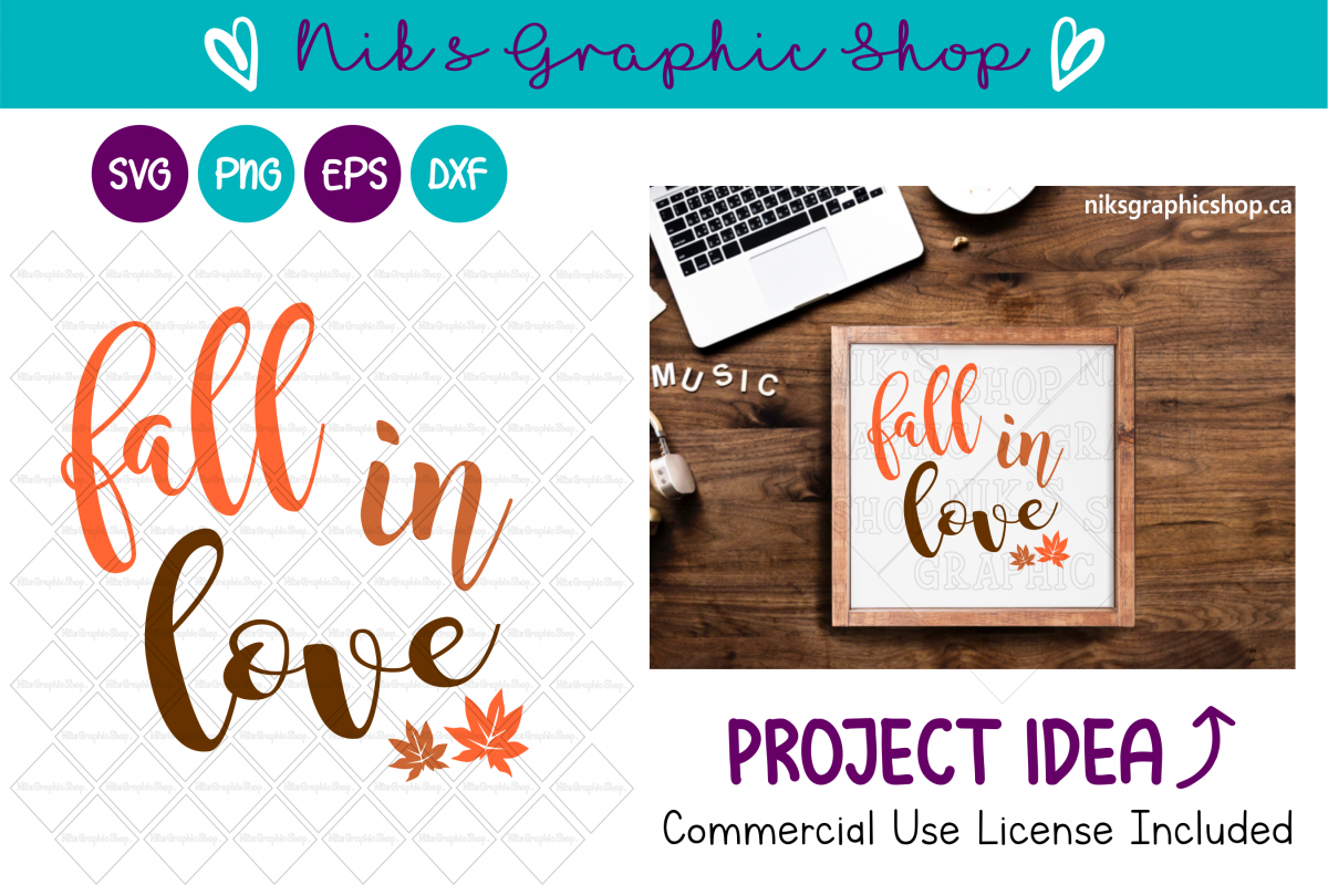 Fall Svg, Fall in Love Svg, Love Svg, Fall Sign Svg example image 1