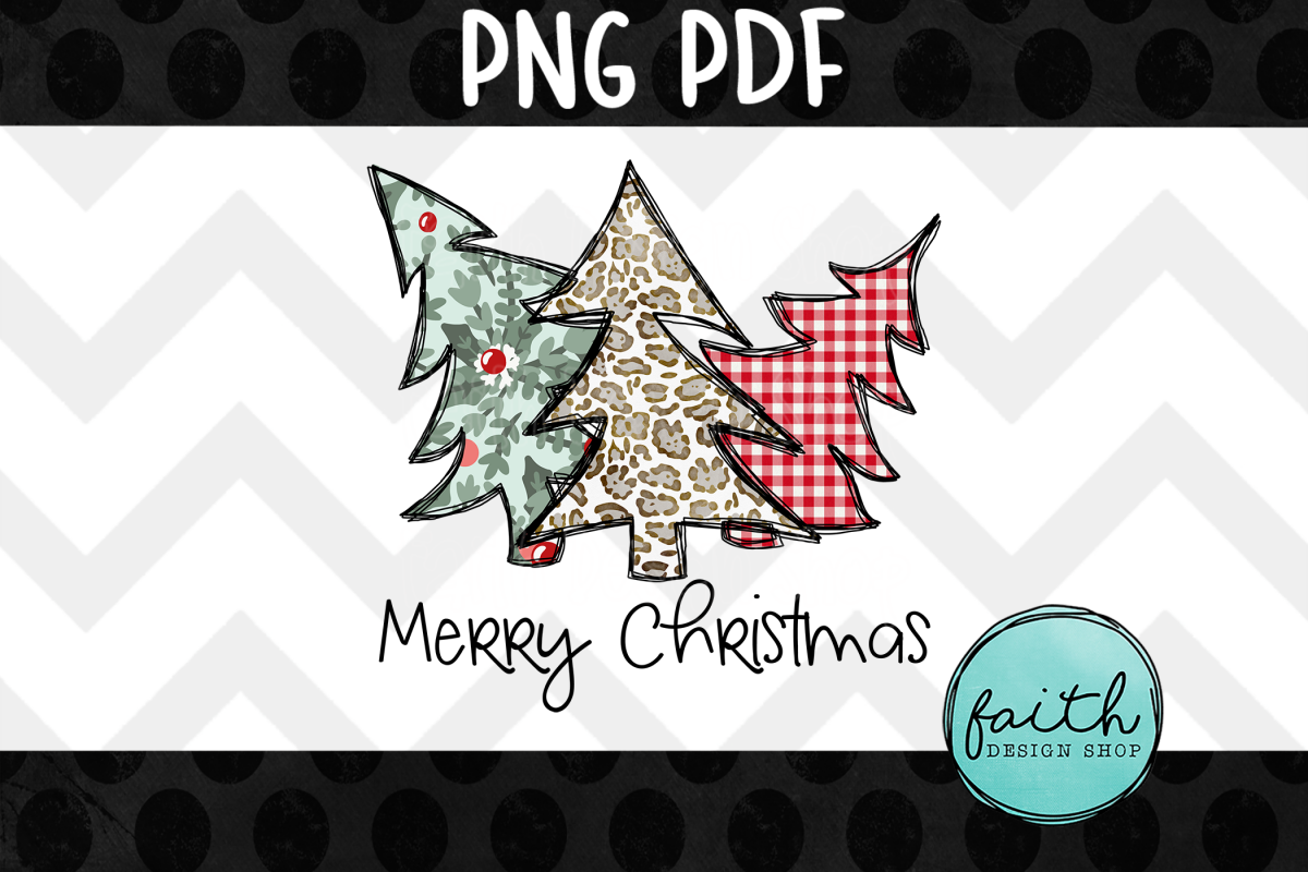 Merry Christmas with Three Trees example image 1