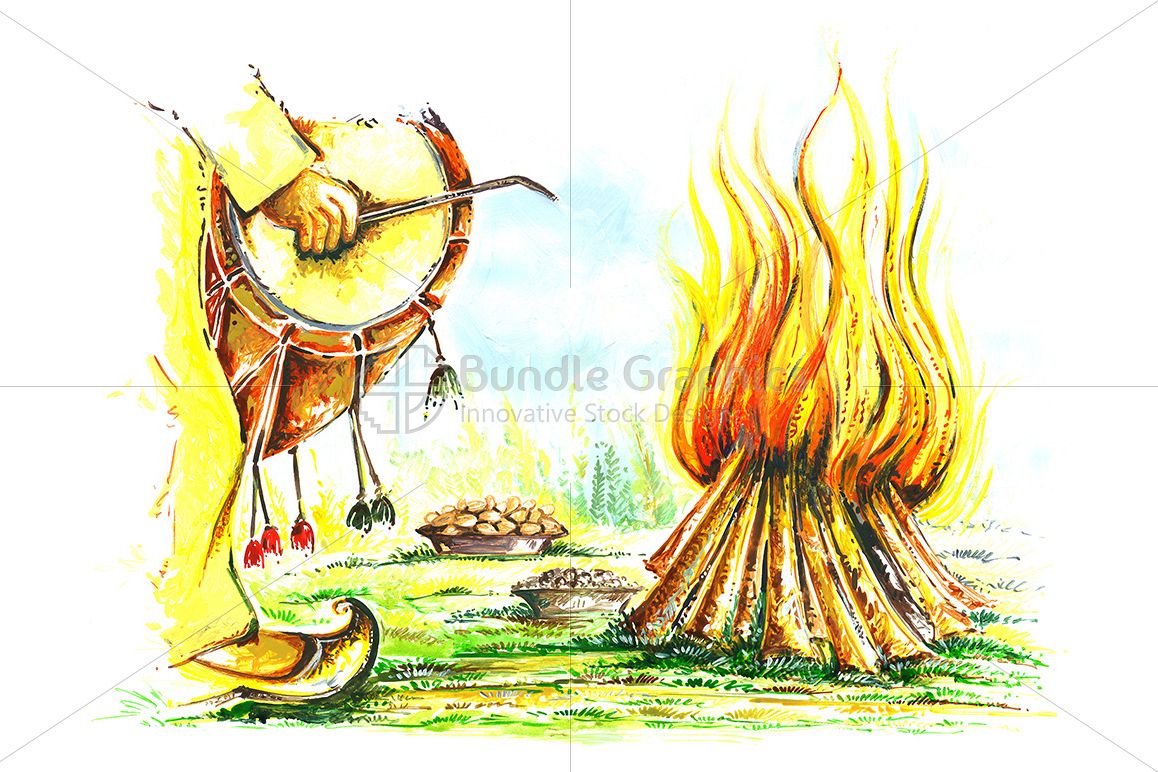 Painting of Punjabi Festival Lohri example image 1