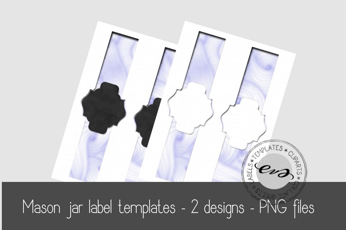 Digital Mason Jar label templates example image 1