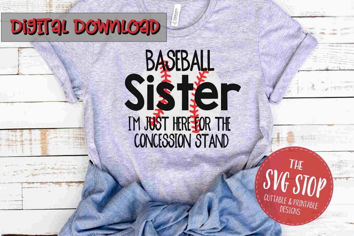 Baseball Sister -SVG, PNG, DXF example image 1