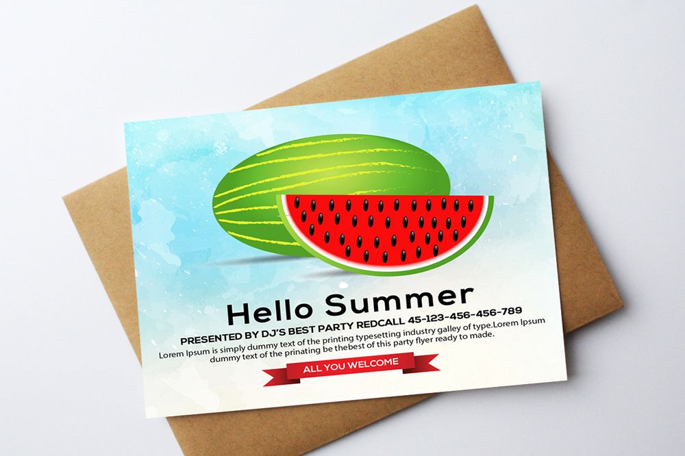 Summer Picnic Fun Party Card example image 1