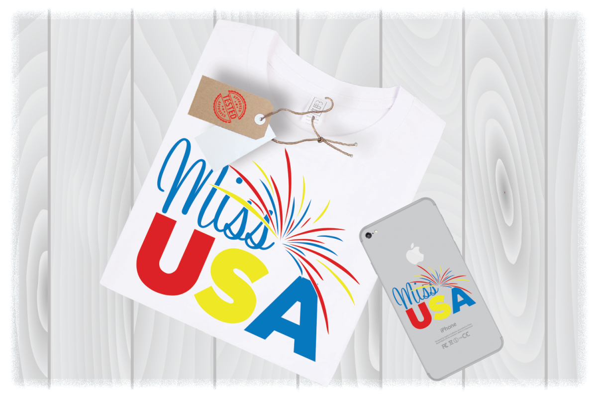 Miss USA Svg Files for Cricut Designs | 4th of July SVG example image 1