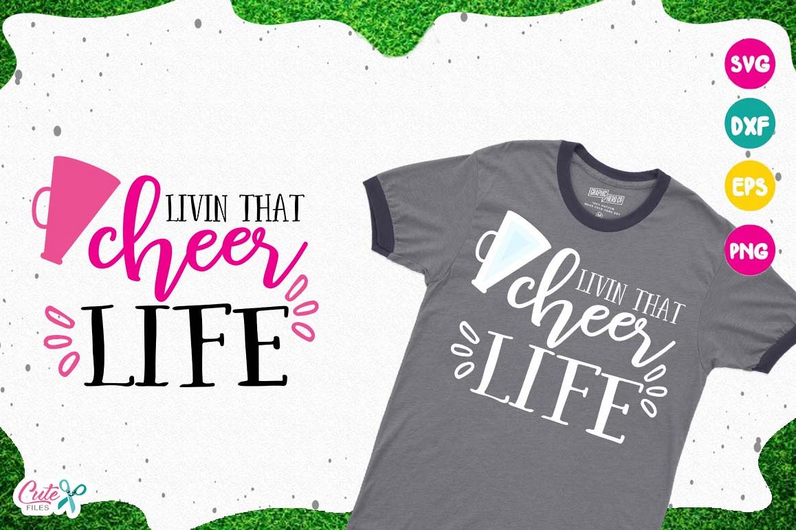 Livin thar cheer life, sport cut files for craftter example image 1
