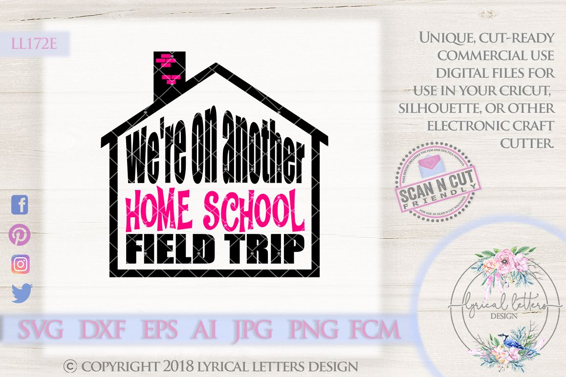 Home School Field Trip SVG Cut File LL172E example image 1