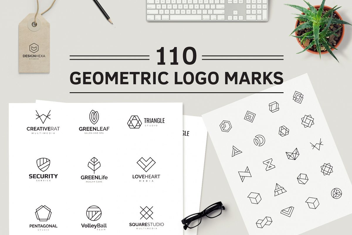 110 Geometric Logo Pack example image 1