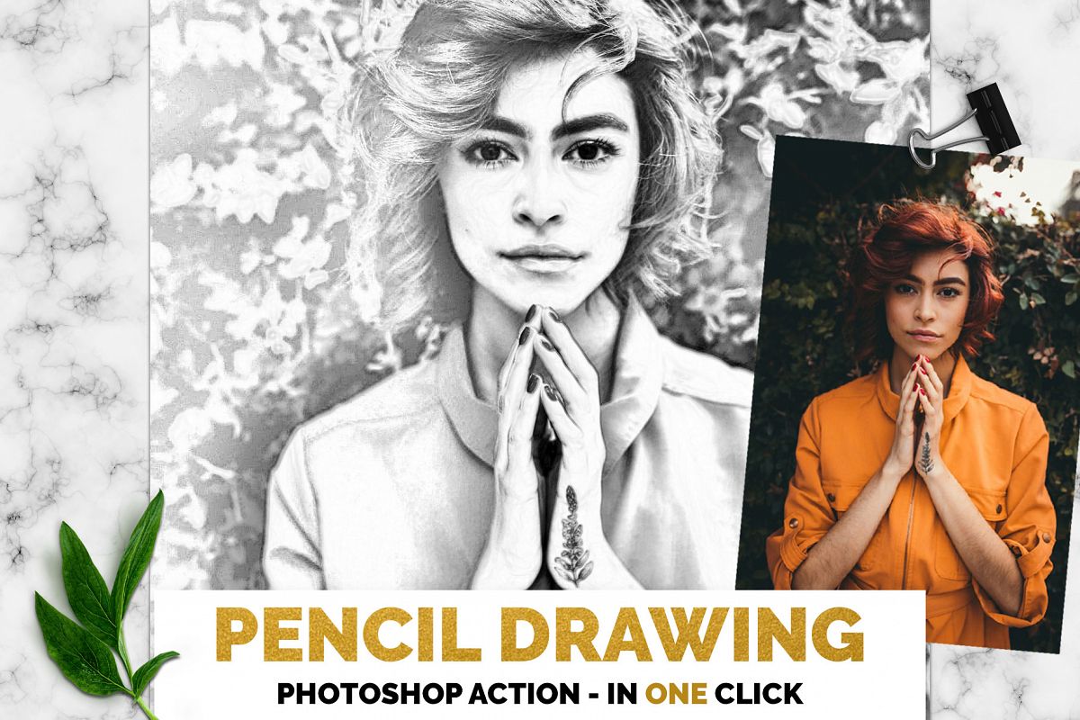 Pencil Drawing Photoshop Action example image 1