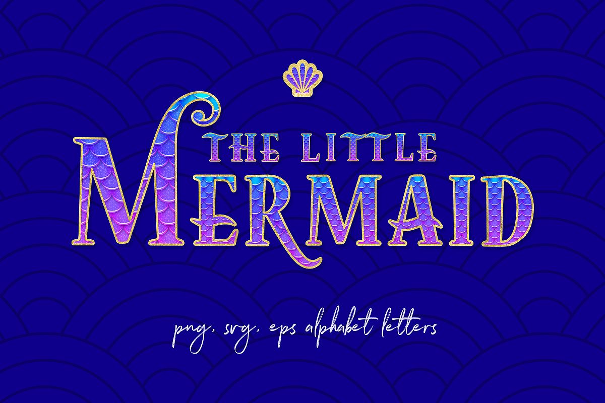Little Mermaid Font Letters example image 1