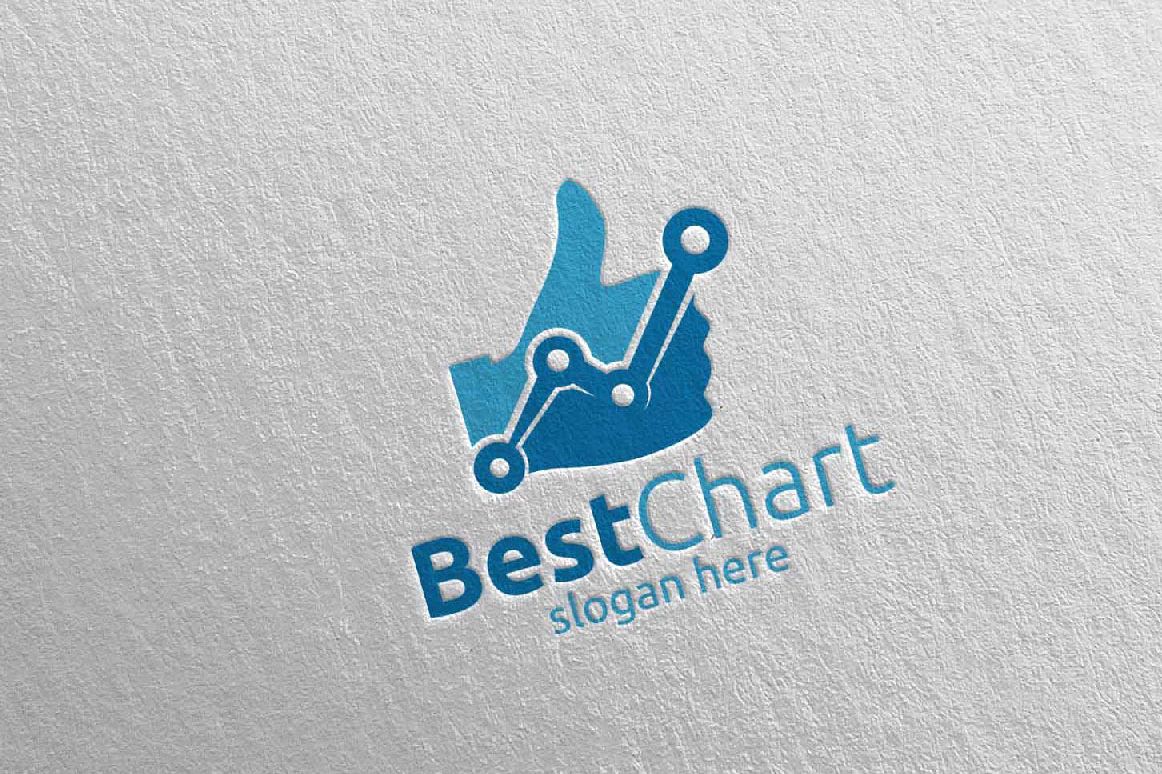 Best Chart Marketing Financial Advisor Logo Design 17 example image 1