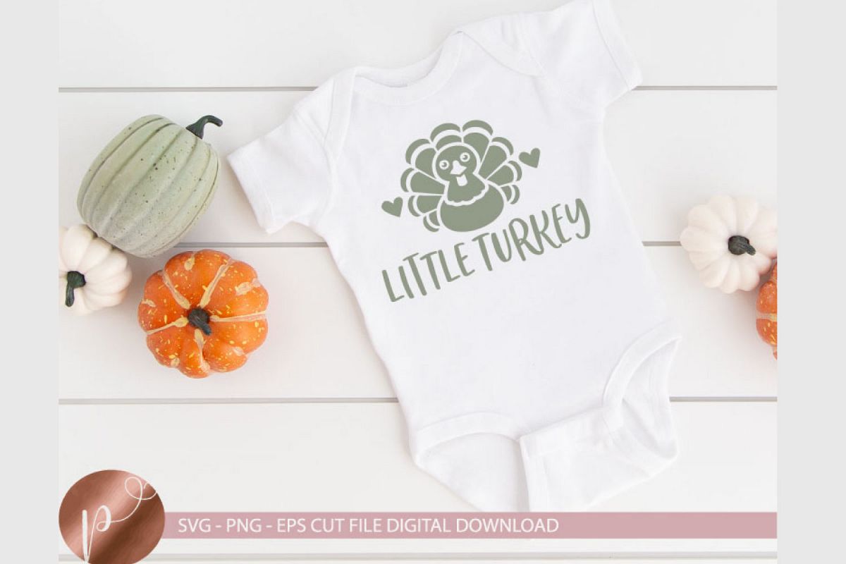 Little Turkey Svg Png Eps, Thanksgiving Turkey Cut File example image 1