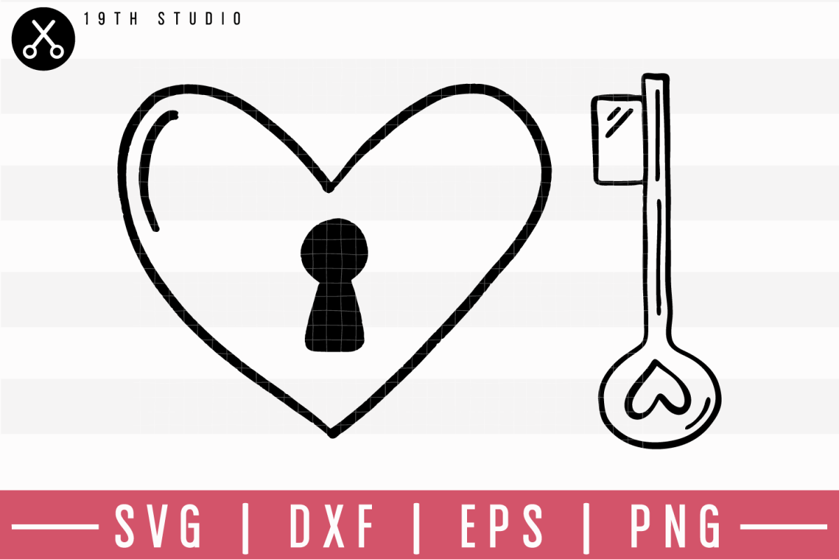 Download Graphic Heart Lock SVG | M19F8 (183005) | SVGs | Design ...