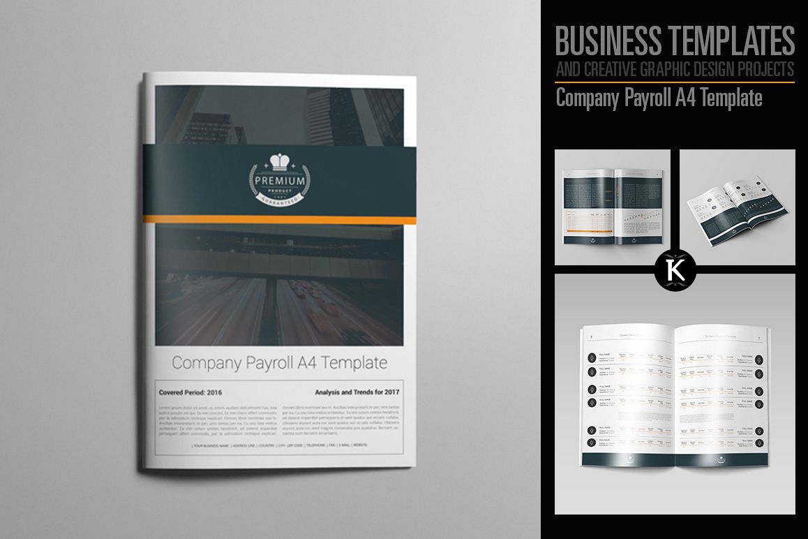 Company Payroll A4 Template example image 1