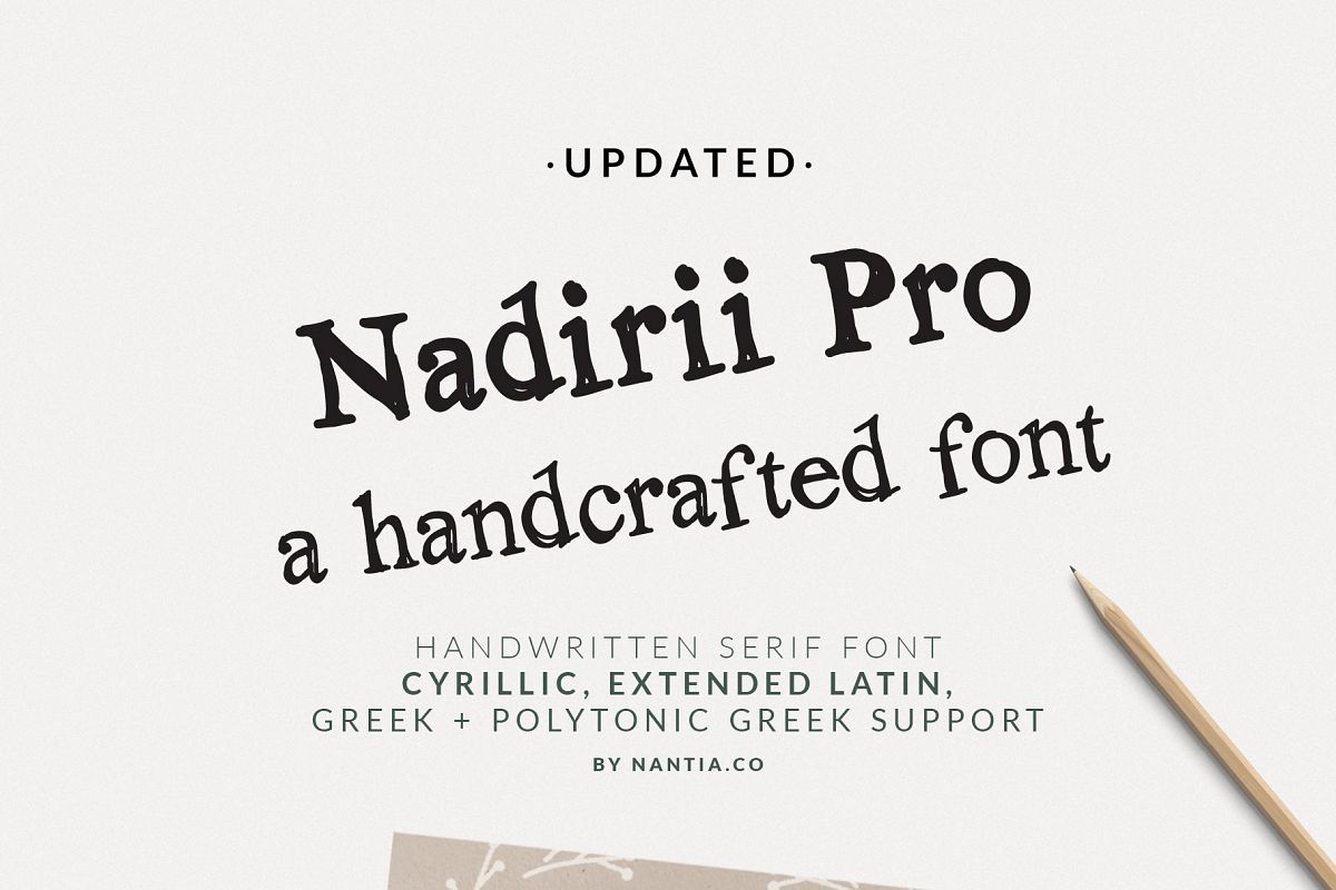 Nadirii Pro Font Greek, Cyrillic Font example image 1