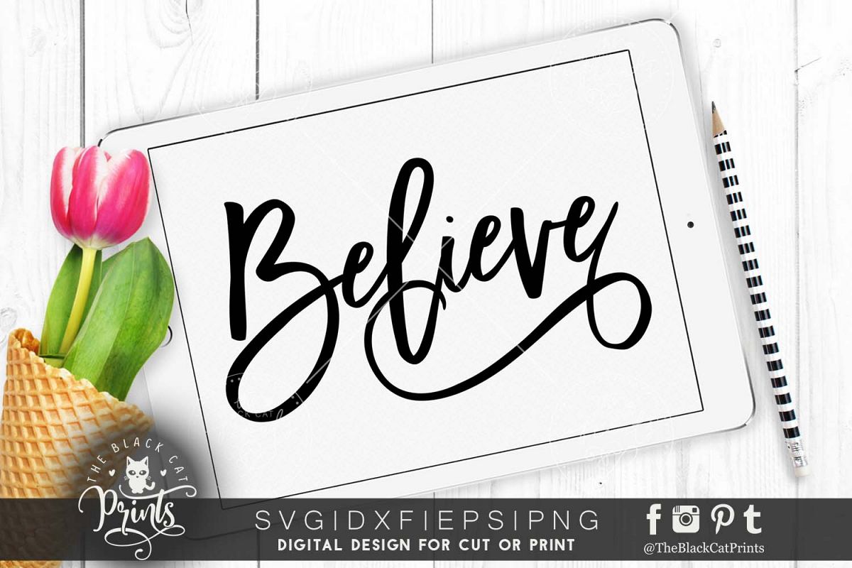 Believe SVG EPS PNG DXF example image 1