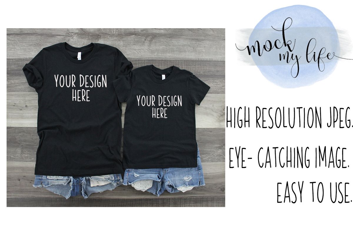 Bella Canvas Mockup / Plain Shirt Mock up / Shirt Set example image 1