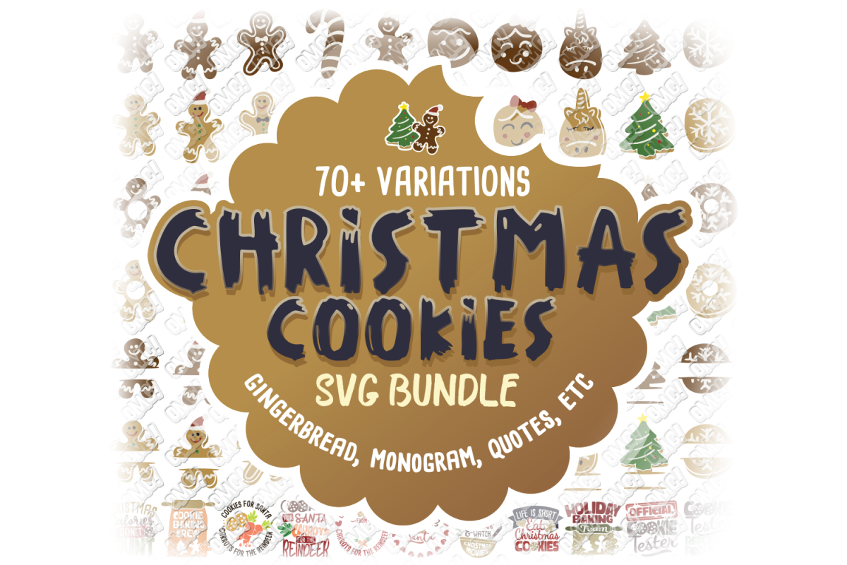 Christmas Cookies SVG Bundle in SVG, DXF, PNG, EPS, JPEG example image 1