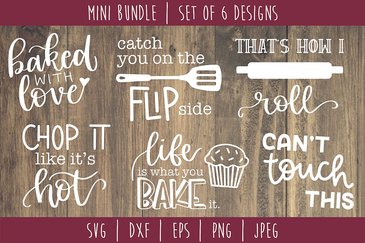 Kitchen Cooking Bundle Set of 6 - SVG example image 1