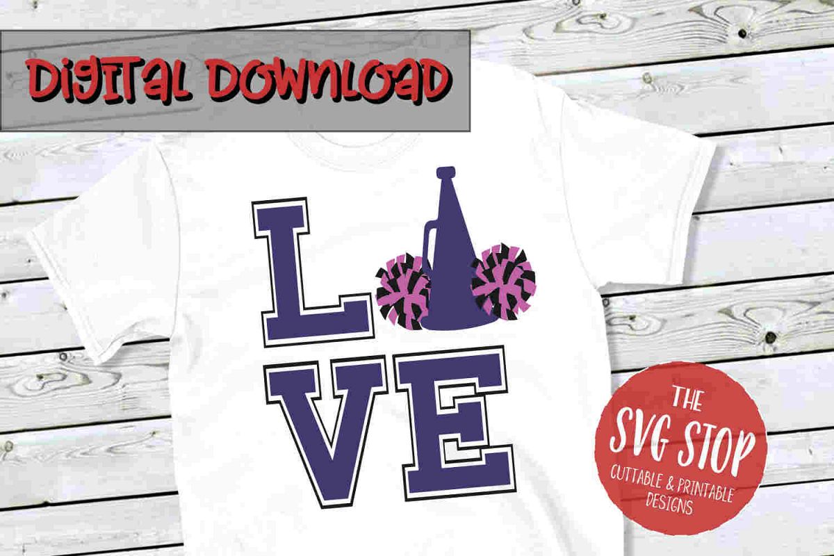 Love Cheer 2 -SVG, PNG, DXF example image 1