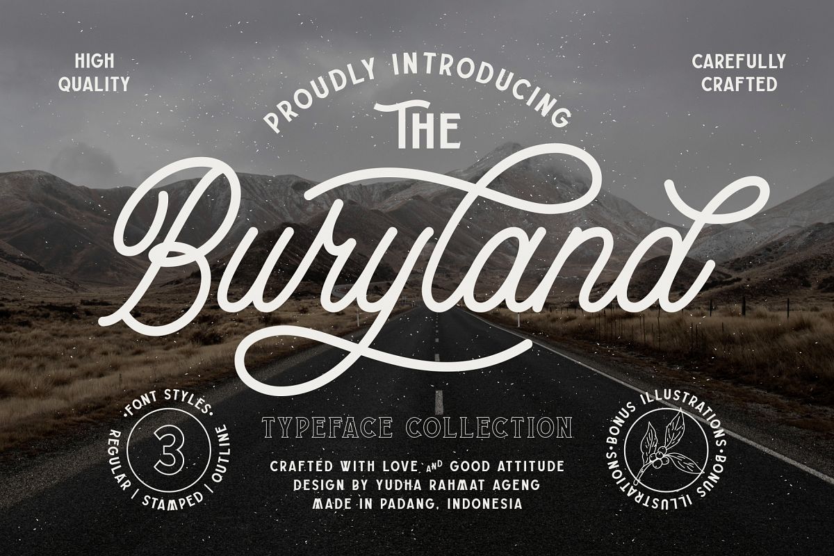 Buryland Typeface Collection example image 1