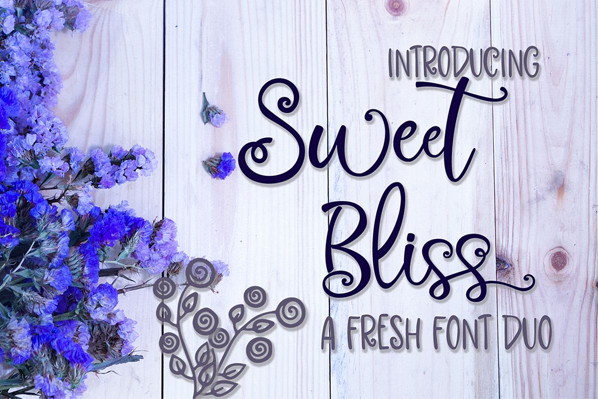 Sweet Bliss Font Duo 183681 Script Font Bundles