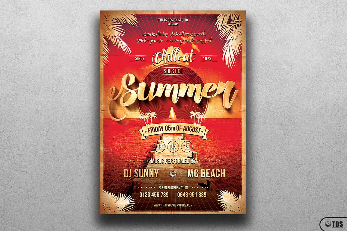Summer Lounge Flyer Template V1 example image 1
