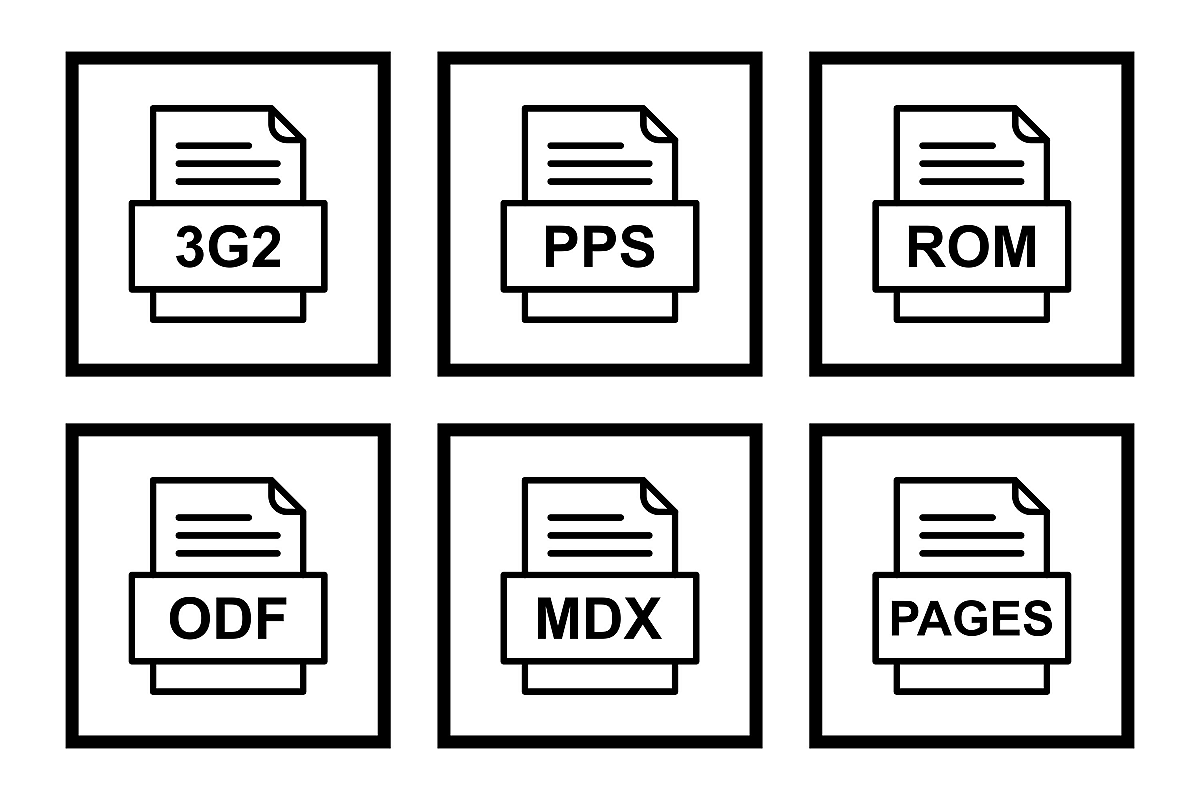 Set Of File Formats Icons example image 1
