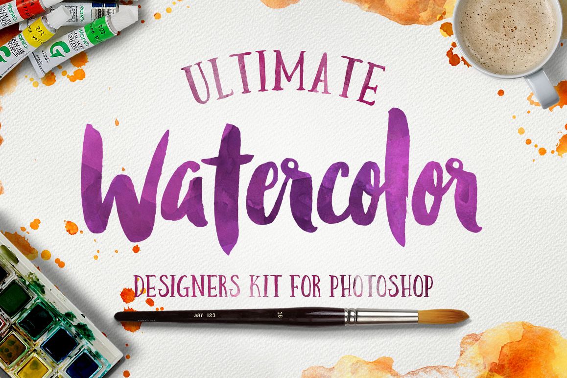 Watercolor KIT for Photoshop example image 1