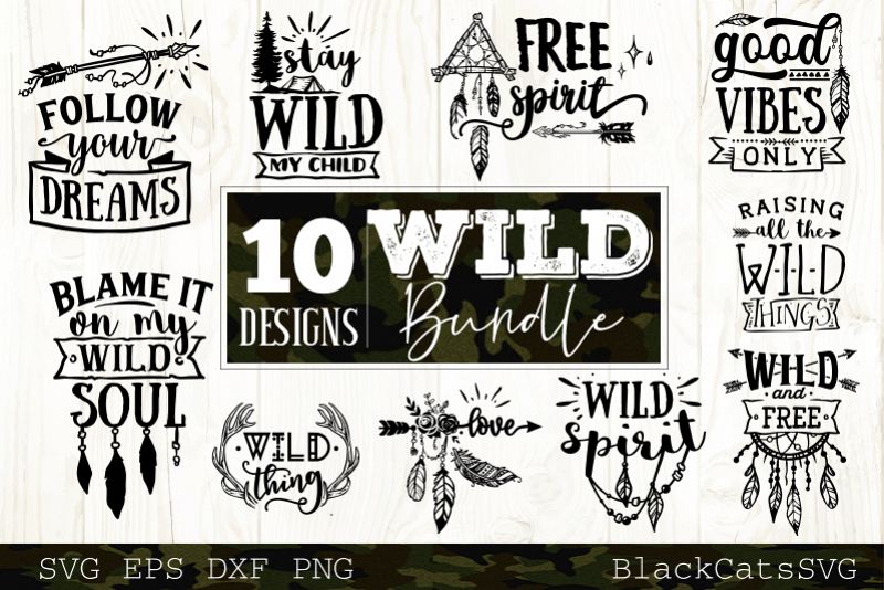 Wild SVG bundle 10 designs Boho SVG bundle vol 2 example image 1