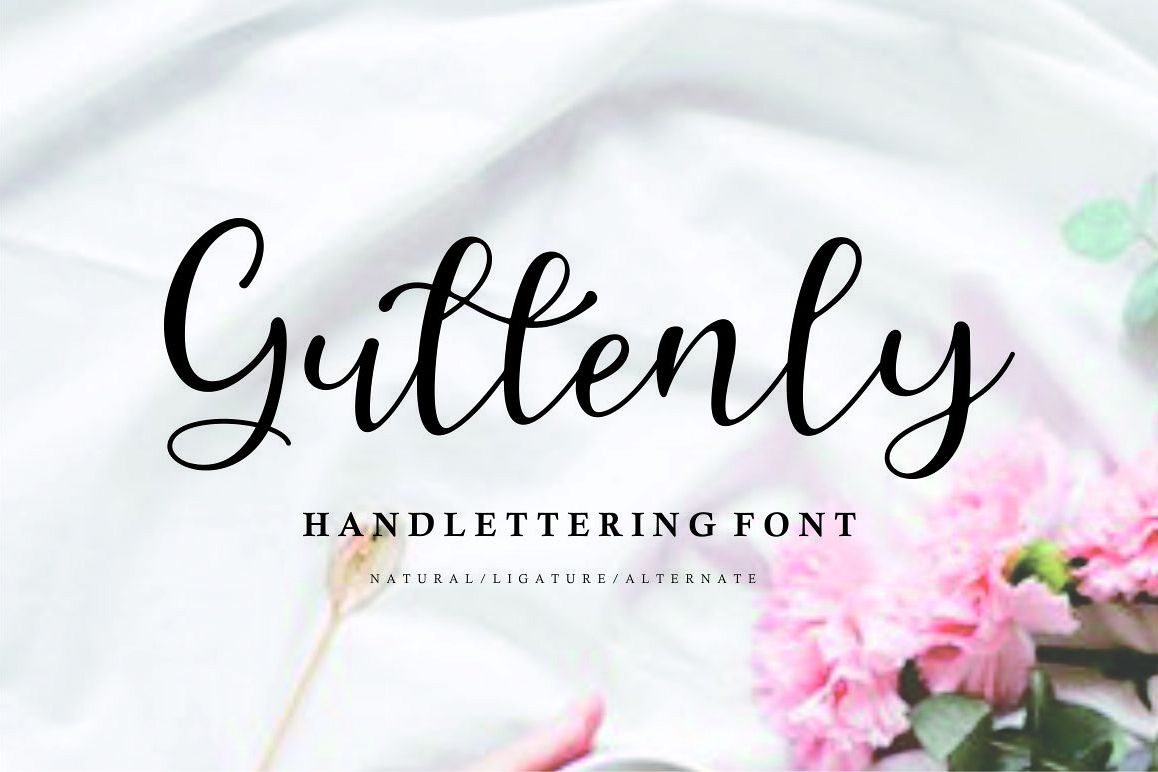Guttenly // handlettering font example image 1